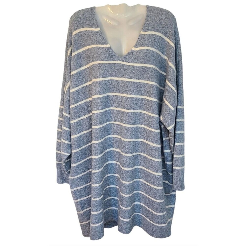Vero Moda Doffy Curve Stripe LS Tunic Sweater Dress Sz 4X Soft Cozy Comfy NWT